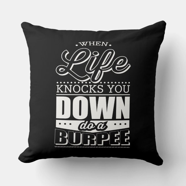 Cojín Decorativo Inspiración del entrenamiento del gimnasio de la (Anverso)