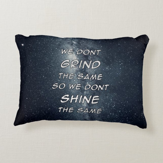 Cojín Decorativo Inspiración Motivacional de las Estrellas Grind &  (Reverso)