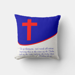 Cojín Decorativo Inspirado en la bandera cristiana