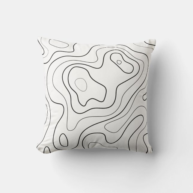 Cojín decorativo inspirado en mapas (Anverso)