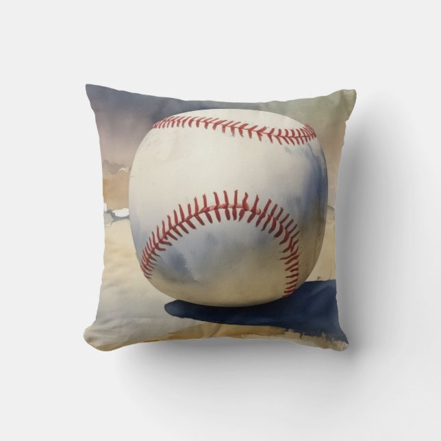 Cojín Decorativo Inspirador de béisbol (Anverso)