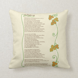 Cojín decorativo inspirador del poema de Ithaca