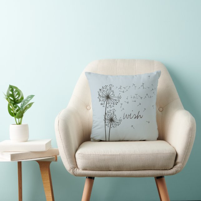 Cojín Decorativo Inspirador gráfico Dandelion Wish (Silla)