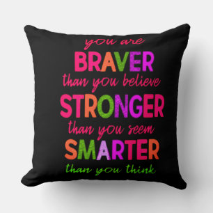 Cojín decorativo Inspirador infantil - Más fuerte 