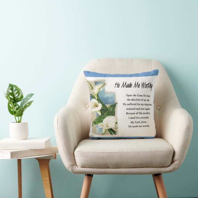 Cojín Decorativo Inspirador, me hizo digno (Silla)