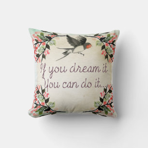 Cojín Decorativo Inspirador Si Sueñas Que Es Acuarela