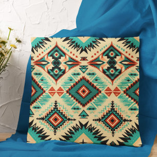Cojín Decorativo Inspiradores patrones aztecos occidentales sin mar