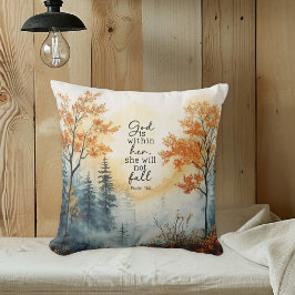 Cojín Decorativo Inspirational Bible Verse Psalm 46:5 Autumn Pillow