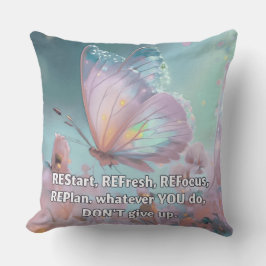 Cojín Decorativo Inspirational Bold Letters Quote Throw Pillow