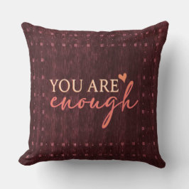 Cojín Decorativo Inspirational Quote Burgundy Decor Cushion 