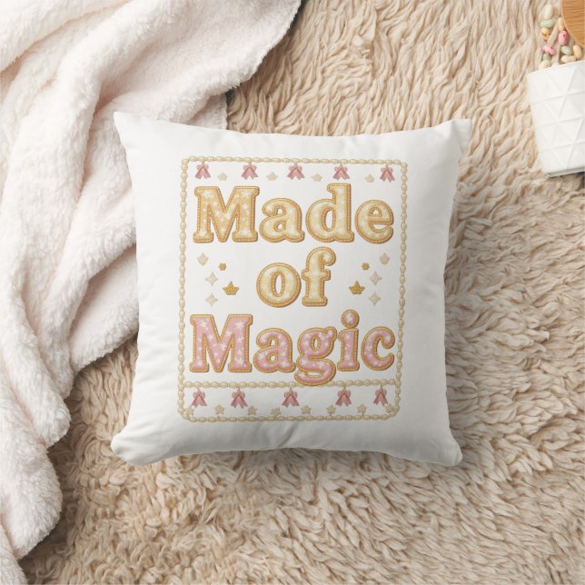Cojín Decorativo Inspirational Sparkly "Made of Magic" (Manta)