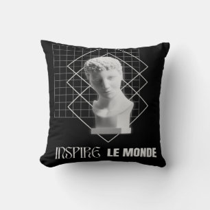 Cojín Decorativo Inspire le Monde – Diseño de Arte Estético Moderno