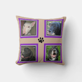 Cojín Decorativo Instagram 4 Foto Mascota Familia-Marco Morado-Cane