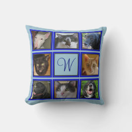 Cojín Decorativo Instagram Monogramado 8 Foto-Cuadro-Azul
