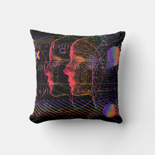 Cojín Decorativo Inteligencia artificial y concepto de realidad vir