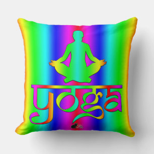 Cojín Decorativo Intenciones de Yoga Arcoíris