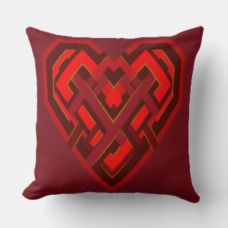 Cojín Decorativo Interwoven Heart of Love – Modern Geometric