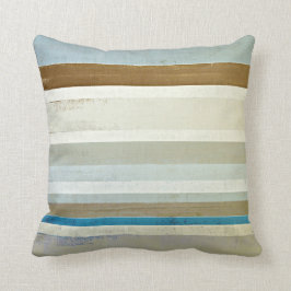 Cojín Decorativo "Invente" el arte abstracto azul y beige