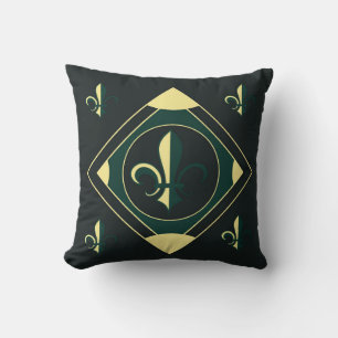 Cojín decorativo inversible Black Green Classic