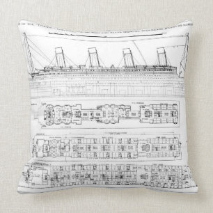 Cojín Decorativo Investigación en la pérdida del titánico: Secti