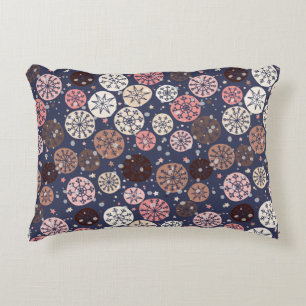 Cojín Decorativo invierno azul y rosa