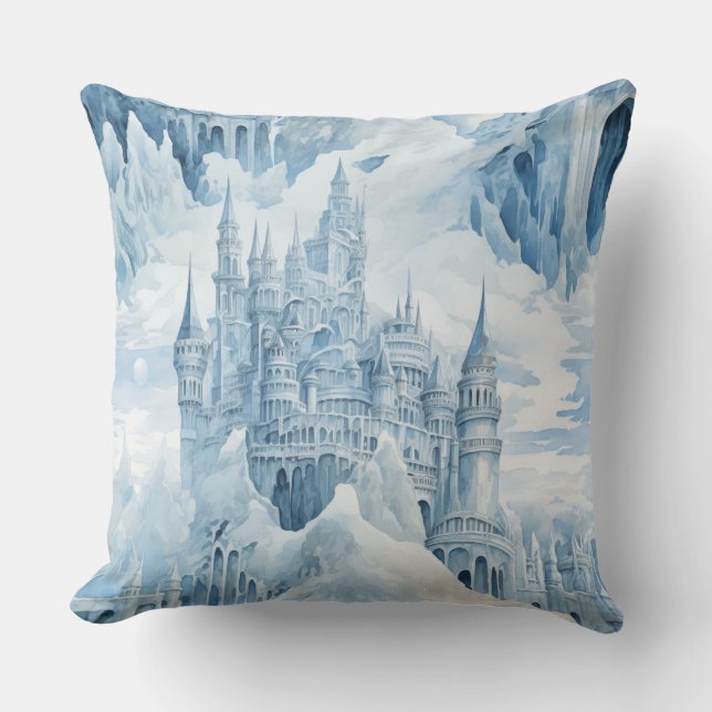 Cojín Decorativo Invierno de la Fantasía Realm Icebound (Anverso)