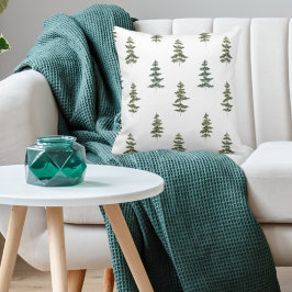 Cojín Decorativo Invierno de moda | Patrón de árbol de Navidad