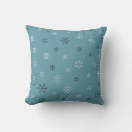 Cojín Decorativo Invierno de Nieve Azul