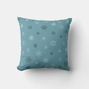 Cojín Decorativo Invierno de Nieve Azul