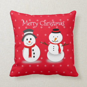 Cojín Decorativo Invierno de Nieve suave Nieve Red Merry Niños de 