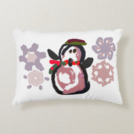 Cojín Decorativo Invierno de pingüino