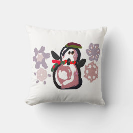 Cojín Decorativo Invierno de pingüino