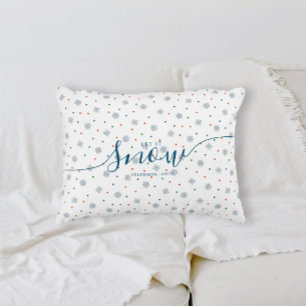 Cojín Decorativo Invierno Déjalo nevar personalizado blanco