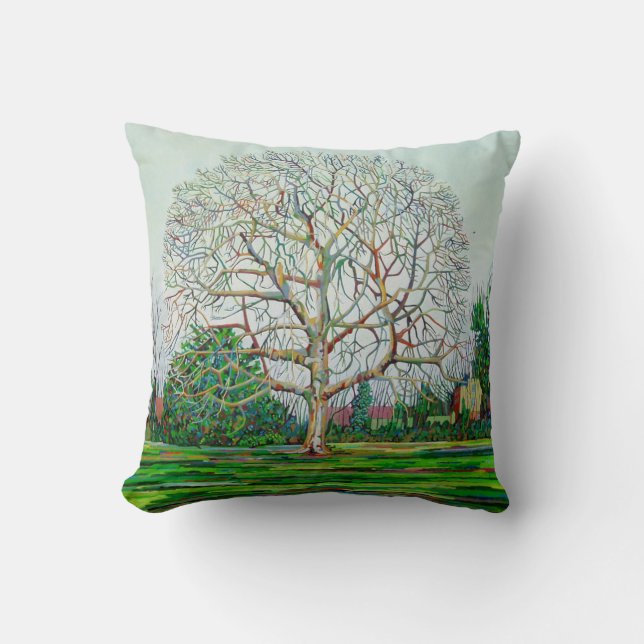 Cojín Decorativo Invierno del árbol del arco (Anverso)