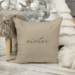 Cojín Decorativo Invierno ・ Elegantes Navidades Minimalistas de Tau<br><div class="desc">El diseño presenta un tipo de letra manuscrito y un diseño minimalista moderno. Ver el enlace de la colección en esta página para ver todos los elementos coincidentes de este hermoso diseño o ver la colección aquí: https://bit.ly/3Be0KHr</div>
