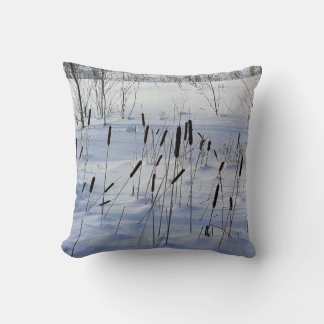 Cojín Decorativo Invierno en Quebec, Canadá (Anverso)