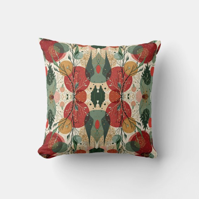 Cojín Decorativo Invierno / Navidades Resumen de arte reflejado (Anverso)