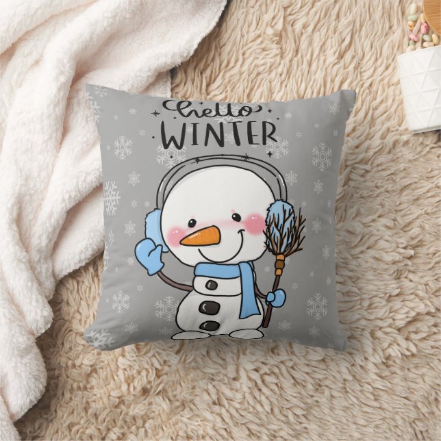 Cojín Decorativo invierno saludo (Manta)
