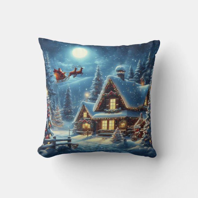 Cojín Decorativo Invierno/Santa/Navidades/Nieve (Anverso)
