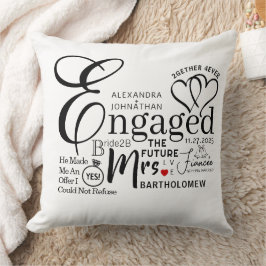 Cojín Decorativo Invitación de Boda de grupos implicados