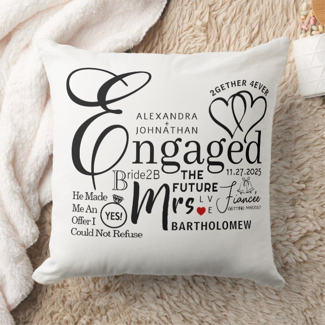 Cojín Decorativo Invitación de Boda de grupos implicados (Manta)