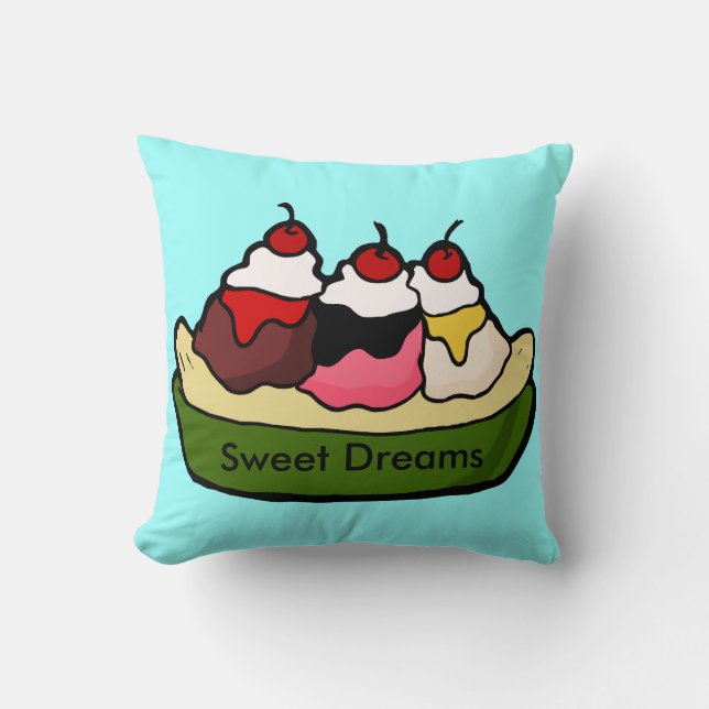 Cojín Decorativo Invitación dulce del helado de la fractura de (Anverso)