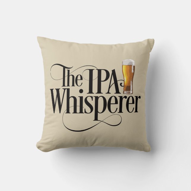 Cojín Decorativo IPA Whisperer Throw Pillow (Anverso)