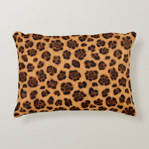 Cojín Decorativo Ir Estampado Leopardo Oro Bronceado Naranja Mirar