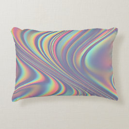 Cojín Decorativo Iridescent Holographic Swirl Texture