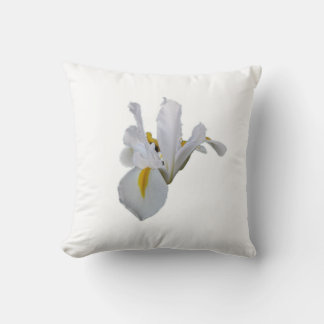 Cojín Decorativo Iris Blanco Con Centro Amarillo