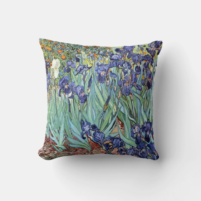 Cojín Decorativo Iris de Vincent van Gogh 1898 (Anverso)