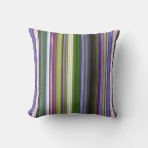 Cojín Decorativo Iris Florece en franja morada y verde