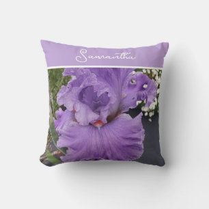 Cojín Decorativo Iris Flores Flores Lavanda Púrpura Lilac Apron