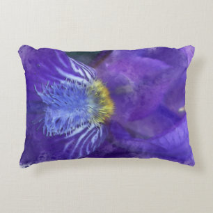Cojín Decorativo Iris Flower Purple Watercolor